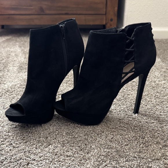 Mix No. 6 Shoes - Mix No. 6 Stiletto High Heeled Suede Booties